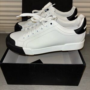 Dolce & Gabbana White and Black Sneakers